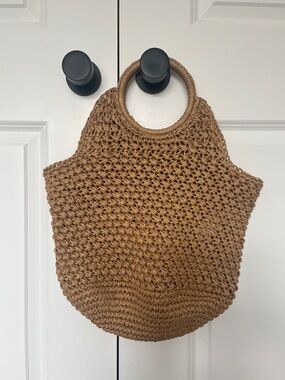 Zara Woven Straw Tote Bag